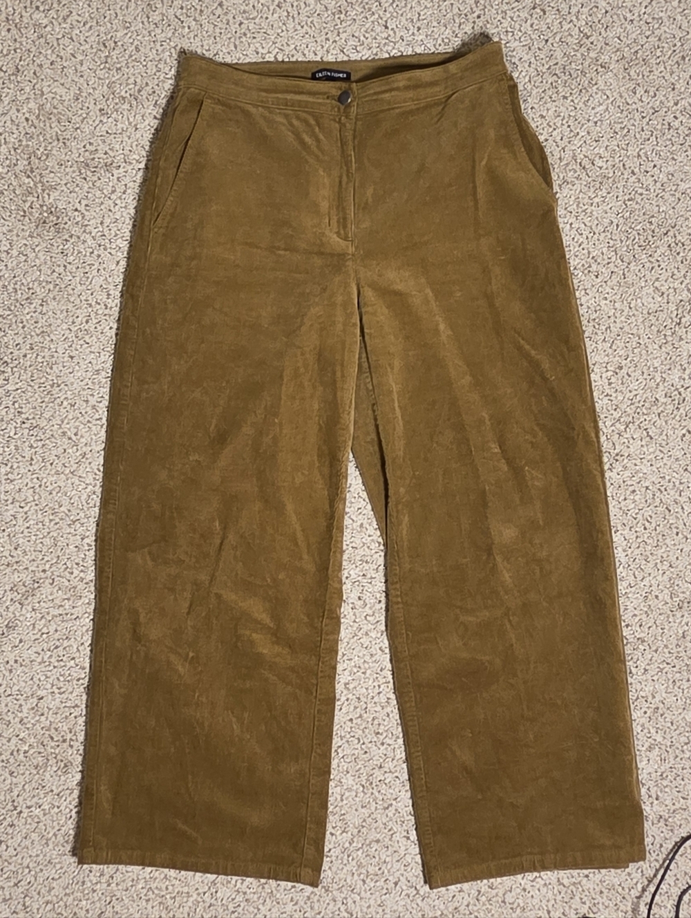 Eileen Fisher Organic Cotton Stretch Corduroy Wide Leg Pants Women's Small - Picture 4 of 10